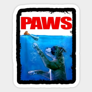 Boxer PAWS Trendsetting T-Shirts Expressing Love for Boxer Companions Sticker